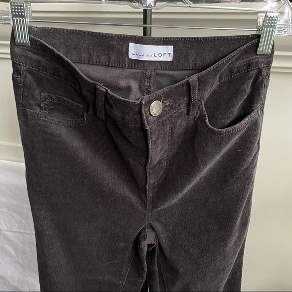 Ann Taylor LOFT black corduroy high rise skinny jeans - Picture 2 of 3